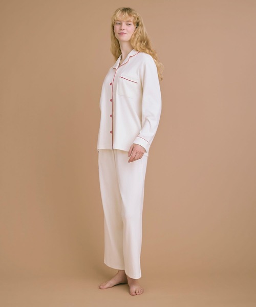 une nana cool（ウンナナクール）の「綿100%のフライスパジャマ MADE WITH LIBERTY FABRIC（ルームウェア/パジャマ・レディース・ホワイト/ブラウン/チャコールグレー/クリアブラック/ネイビー/グレー・L/M）」の11枚目の写真