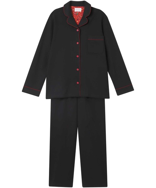 une nana cool（ウンナナクール）の「綿100%のフライスパジャマ MADE WITH LIBERTY FABRIC（ルームウェア/パジャマ・レディース・ホワイト/ブラウン/チャコールグレー/クリアブラック/ネイビー/グレー・L/M）」の19枚目の写真