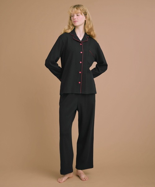 une nana cool（ウンナナクール）の「綿100%のフライスパジャマ MADE WITH LIBERTY FABRIC（ルームウェア/パジャマ・レディース・ホワイト/ブラウン/チャコールグレー/クリアブラック/ネイビー/グレー・L/M）」の15枚目の写真