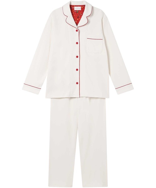 une nana cool（ウンナナクール）の「綿100%のフライスパジャマ MADE WITH LIBERTY FABRIC（ルームウェア/パジャマ・レディース・ホワイト/ブラウン/チャコールグレー/クリアブラック/ネイビー/グレー・L/M）」の13枚目の写真