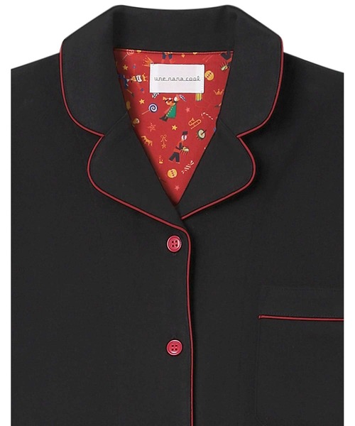 une nana cool（ウンナナクール）の「綿100%のフライスパジャマ MADE WITH LIBERTY FABRIC（ルームウェア/パジャマ・レディース・ホワイト/ブラウン/チャコールグレー/クリアブラック/ネイビー/グレー・L/M）」の20枚目の写真