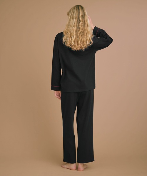 une nana cool（ウンナナクール）の「綿100%のフライスパジャマ MADE WITH LIBERTY FABRIC（ルームウェア/パジャマ・レディース・ホワイト/ブラウン/チャコールグレー/クリアブラック/ネイビー/グレー・L/M）」の17枚目の写真