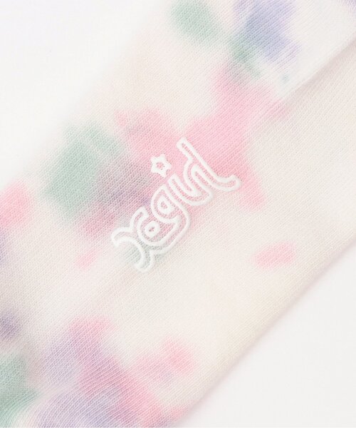 X-girl Stages(エックスガールステージス)の「ラインロゴタイダイルーズソックス(ソックス/靴下・キッズ・カラフル・19-21cm/17-19cm/13-15cm/15-17cm)」の3枚目の写真