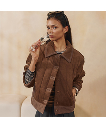 BITTER CELLS（ビターセルズ）の「グルービーキルティングジャケット-ブラウン（その他アウター・レディース）」