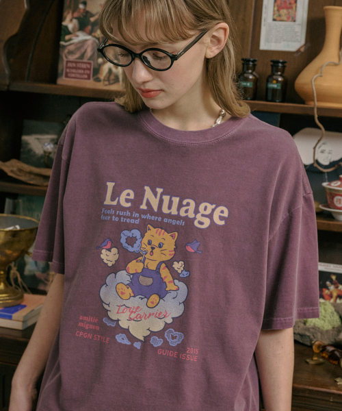 CPGN STUDIO(コンパーニョ)の「バブルハート ピグメント 半袖Tシャツ アッシュパープル(Tシャツ/カットソー・レディース・その他・LARGE)」の1枚目の写真