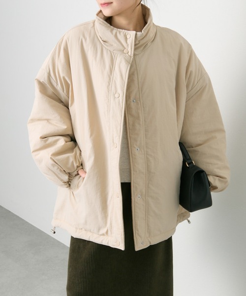 PUAL CE CIN（ピュアルセシン）の「【WEB限定】リバーシブルスタンドカラーパファージャケット（その他アウター・レディース・ブラック/ベージュ/カーキ・FREE）」の11枚目の写真