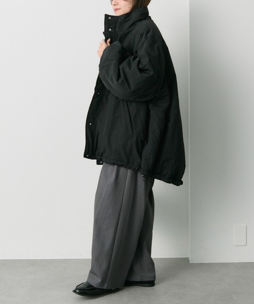 PUAL CE CIN（ピュアルセシン）の「【WEB限定】リバーシブルスタンドカラーパファージャケット（その他アウター・レディース・ブラック/ベージュ/カーキ・FREE）」の21枚目の写真