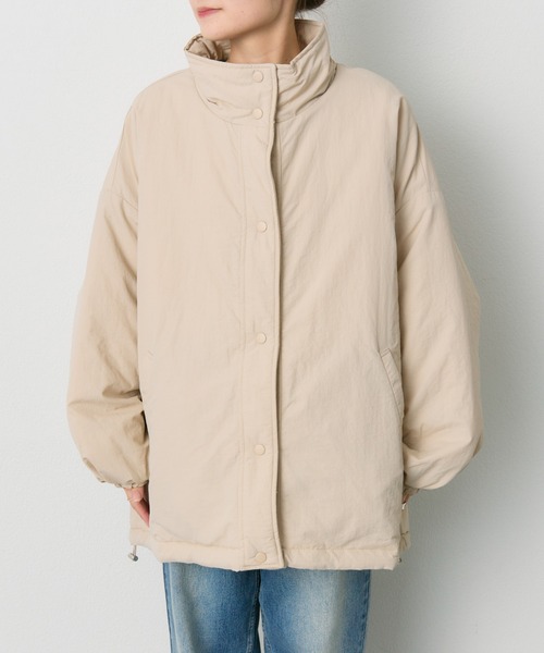 PUAL CE CIN（ピュアルセシン）の「【WEB限定】リバーシブルスタンドカラーパファージャケット（その他アウター・レディース・ブラック/ベージュ/カーキ・FREE）」の20枚目の写真