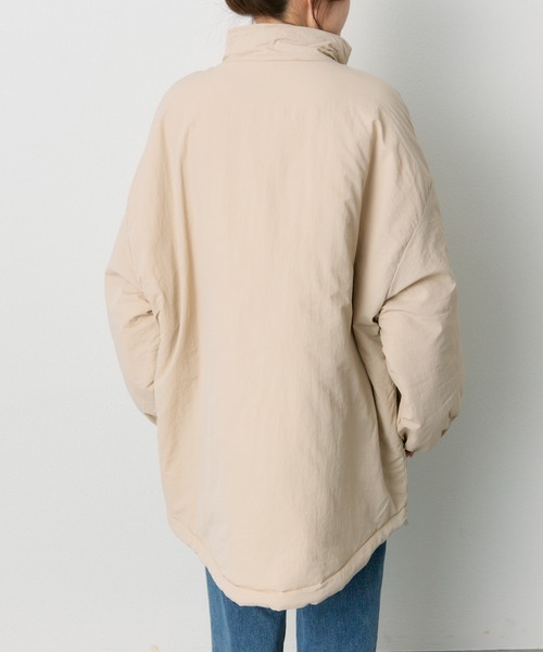 PUAL CE CIN（ピュアルセシン）の「【WEB限定】リバーシブルスタンドカラーパファージャケット（その他アウター・レディース・ブラック/ベージュ/カーキ・FREE）」の18枚目の写真