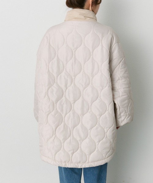 PUAL CE CIN（ピュアルセシン）の「【WEB限定】リバーシブルスタンドカラーパファージャケット（その他アウター・レディース・ブラック/ベージュ/カーキ・FREE）」の5枚目の写真