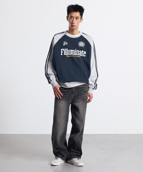 F.ILLUMINATE(フィルミネイト)の「スポーティラグランスウェットシャツ-ネイビー(スウェット・レディース・その他・MEDIUM/LARGE/SMALL)」の4枚目の写真