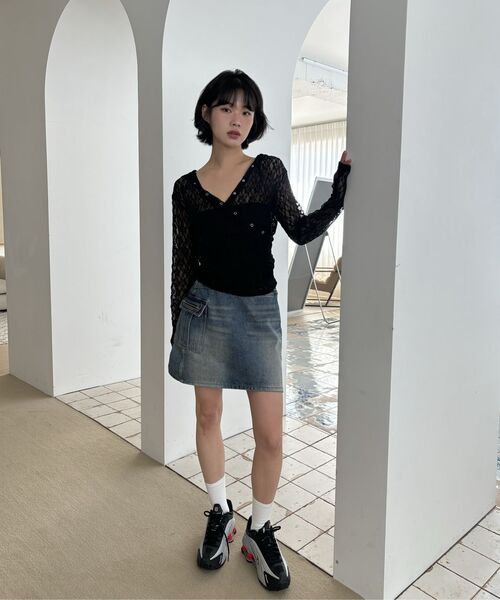 Midnight Move(ミッドナイトムーブ)の「cargo skirt (blue)(スカート・レディース・その他・MEDIUM/SMALL)」の8枚目の写真