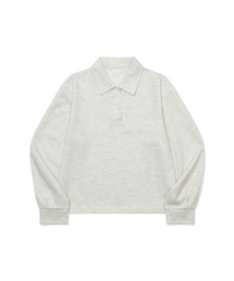 MOAA（モア）の「Solid Tone Polo Shirt (WHITE MELANGE)（ポロシャツ）」