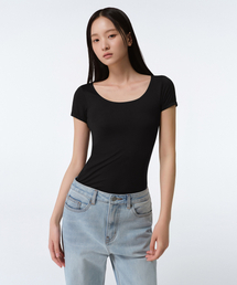 MUSINSA STANDARD WOMAN（ムシンサスタンダードウーマン）の「[Cool Standard] Women's Scoop Neck Undershirt [Black]（インナーウェア/肌着）」