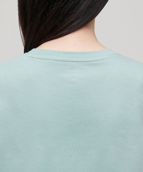 MUSINSA STANDARD WOMAN（ムシンサスタンダードウーマン）の「ウィメンズベーシッククルーネックTシャツ[ダスティミント]（Tシャツ/カットソー・レディース・その他・SMALL/MEDIUM/LARGE/X-LARGE/X-SMALL）」の6枚目の写真