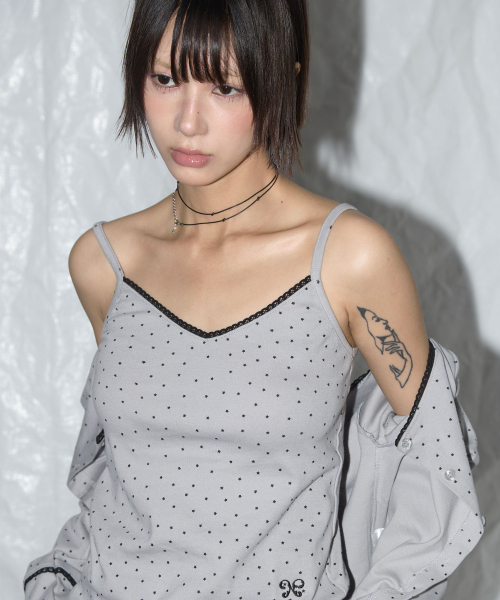 FANCY CLUB(ファンシークラブ)の「レーススターベーシックスリーブレス(GRAY)_F25QB094(Tシャツ/カットソー・レディース・グレー・FREE)」の2枚目の写真