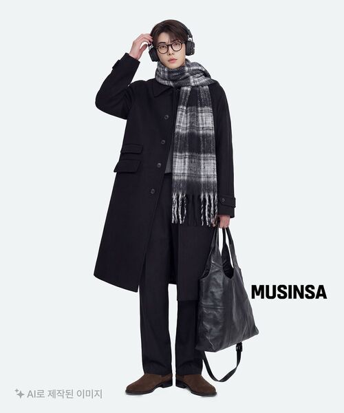 MUSINSA STANDARD（ムシンサスタンダード）の「ワイドヒドゥンバンディングスラックス[ブラック]（スラックス・メンズ・その他・40/31/33/26/27/28/29/38/42/36/34/32/30）」の21枚目の写真