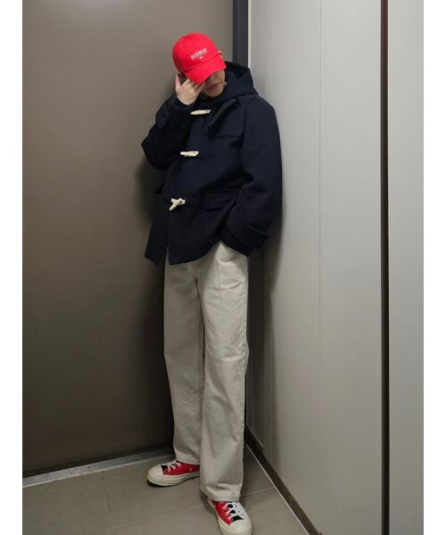 PARTIMENTO(パルティメント)の「オーバーサイズメルトンコンボイダッフルコートネイビー(チェスターコート・レディース・その他・MEDIUM/LARGE)」の11枚目の写真