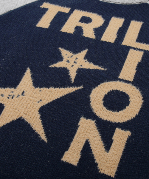 TRILLION(トリリオン)の「ウォッシャブルレグランヘアリーグラフィックトラックニット_ネイビー(ニット/セーター・レディース・その他・MEDIUM/LARGE/X-LARGE)」の8枚目の写真