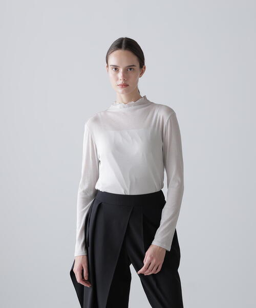 ADORE(アドーア)の「◆シアーフライストップス(Tシャツ/カットソー・レディース・ブルー/グレー/ブラック・38)」の3枚目の写真