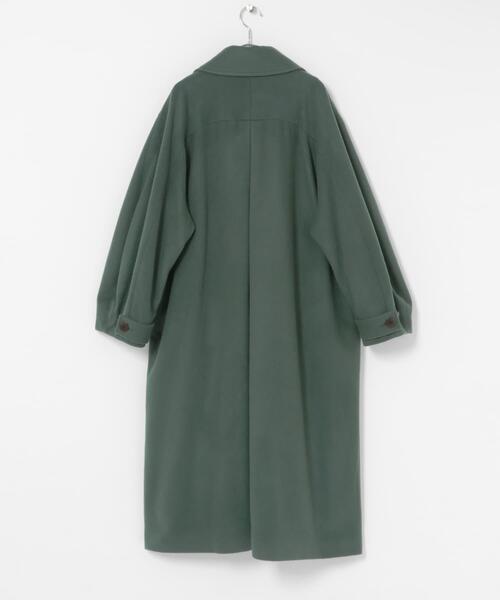 THE GOODLAND MARKET（ザグッドランドマーケット）の「cwtch　WOOL LONG COAT（ステンカラーコート・レディース・ブラック/グリーン/オートミール・FREE）」の12枚目の写真