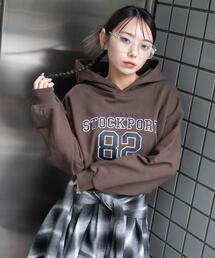 WEGO/ロゴショートプルパーカー
