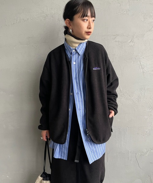 へい　9/25 17:00まで THOUSAND MILE/サウザンド マイル] Vネック ニットフリース ジップ