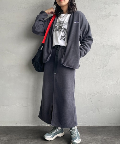 へい　9/25 17:00まで THOUSAND MILE/サウザンド マイル] Vネック ニットフリース ジップ