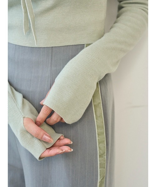 SNIDEL（スナイデル）の「ティペットファーニット（ニット/セーター・レディース・グレー/ライトベージュ/グリーン・F）」の15枚目の写真