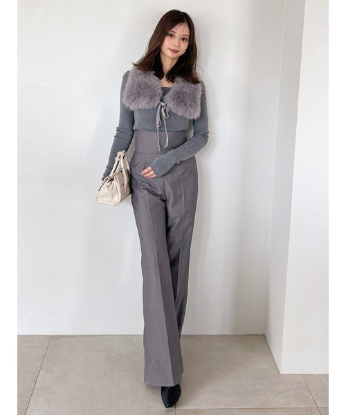 SNIDEL（スナイデル）の「ティペットファーニット（ニット/セーター・レディース・グレー/ライトベージュ/グリーン・F）」の16枚目の写真