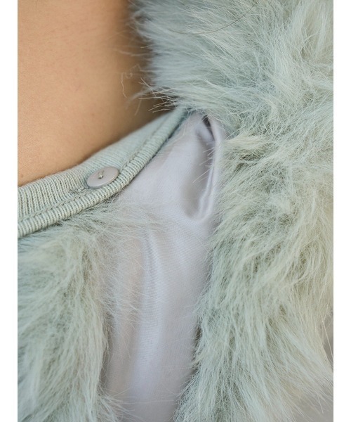 SNIDEL（スナイデル）の「ティペットファーニット（ニット/セーター・レディース・グレー/ライトベージュ/グリーン・F）」の12枚目の写真