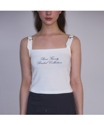 Buckle Lettering sleeveless [White]