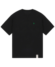 [UNISEX-24]サボテンドローイング半袖Tシャツ_ブラック
