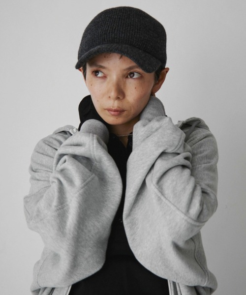 VION(ヴィオン)の「リブニットキャップ / Rib Knit Cap(キャップ・レディース・グレー/ベージュ・FREE)」の4枚目の写真