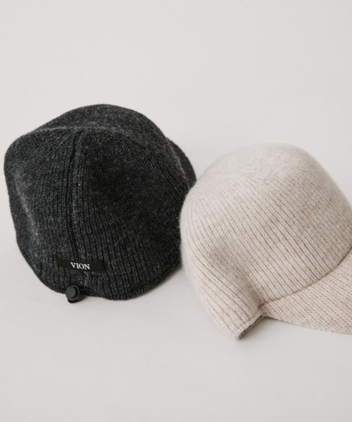 VION(ヴィオン)の「リブニットキャップ / Rib Knit Cap(キャップ・レディース・グレー/ベージュ・FREE)」の14枚目の写真