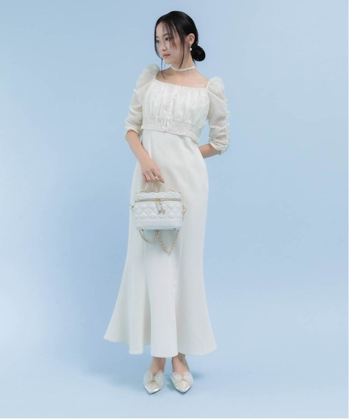 RANDA(ランダ)の「マルチWAYトップス&キャミワンピースセット(ワンピース・レディース・ピンク/アイボリー/ブルー・0/1)」の4枚目の写真