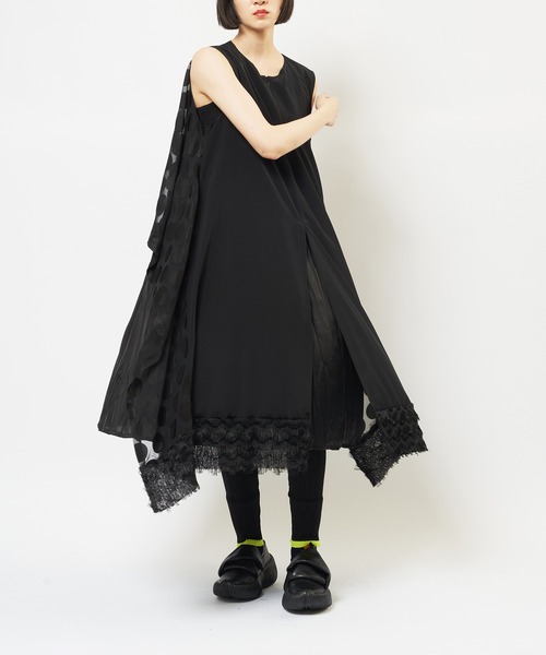 gomme(ゴム)の「ブラックライン レイヤーワンピース(ワンピース・レディース・ブラック・MEDIUM)」の20枚目の写真