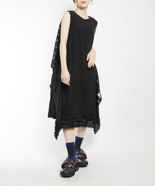 gomme(ゴム)の「ブラックライン レイヤーワンピース(ワンピース・レディース・ブラック・MEDIUM)」の22枚目の写真