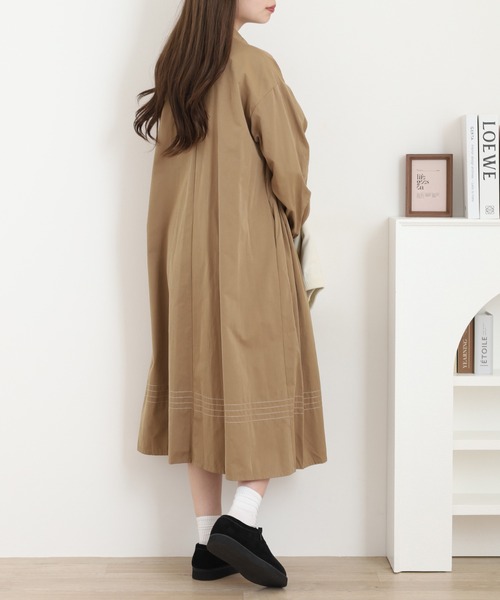 A.N.L（エーエヌエル　レーベル）の「A.N.L ステッチディティールシャツワンピース（シャツワンピース・レディース・キャメル/カーキ・38）」の10枚目の写真