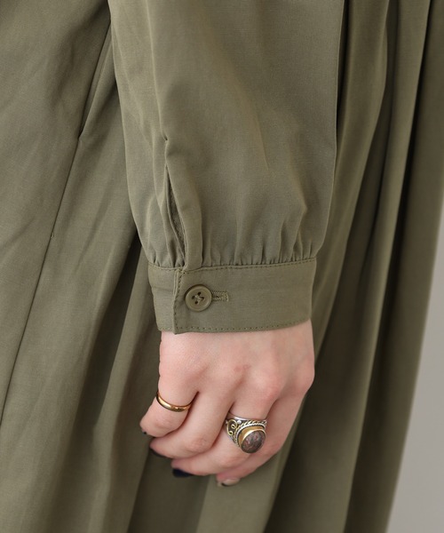 A.N.L（エーエヌエル　レーベル）の「A.N.L ステッチディティールシャツワンピース（シャツワンピース・レディース・キャメル/カーキ・38）」の18枚目の写真