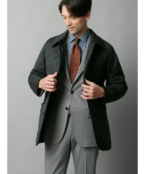 SUIT SQUARE(スーツスクエア)の「キルティングアウター CANONICO 21μPRUNELLE ウール 無地(その他アウター・メンズ・グリーン/ベージュ/ネイビー/チャコールグレー・S/M/L/LL)」の4枚目の写真