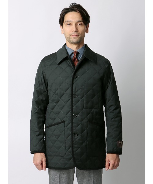 SUIT SQUARE(スーツスクエア)の「キルティングアウター CANONICO 21μPRUNELLE ウール 無地(その他アウター・メンズ・グリーン/ベージュ/ネイビー/チャコールグレー・S/M/L/LL)」の7枚目の写真