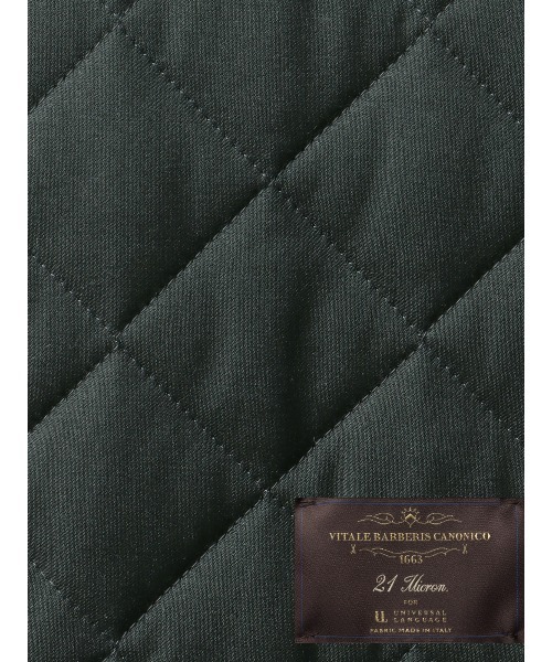 SUIT SQUARE(スーツスクエア)の「キルティングアウター CANONICO 21μPRUNELLE ウール 無地(その他アウター・メンズ・グリーン/ベージュ/ネイビー/チャコールグレー・S/M/L/LL)」の13枚目の写真