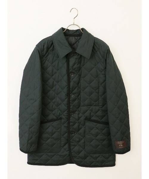 SUIT SQUARE(スーツスクエア)の「キルティングアウター CANONICO 21μPRUNELLE ウール 無地(その他アウター・メンズ・グリーン/ベージュ/ネイビー/チャコールグレー・S/M/L/LL)」の14枚目の写真