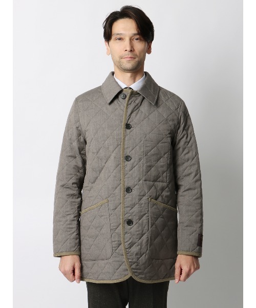 SUIT SQUARE(スーツスクエア)の「キルティングアウター CANONICO 21μPRUNELLE ウール 無地(その他アウター・メンズ・グリーン/ベージュ/ネイビー/チャコールグレー・S/M/L/LL)」の18枚目の写真