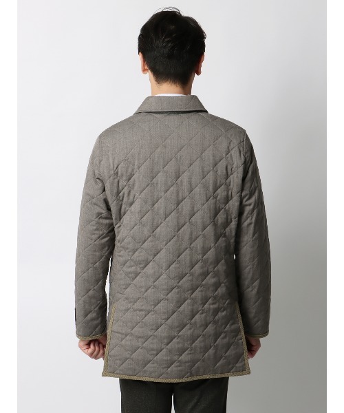 SUIT SQUARE(スーツスクエア)の「キルティングアウター CANONICO 21μPRUNELLE ウール 無地(その他アウター・メンズ・グリーン/ベージュ/ネイビー/チャコールグレー・S/M/L/LL)」の20枚目の写真