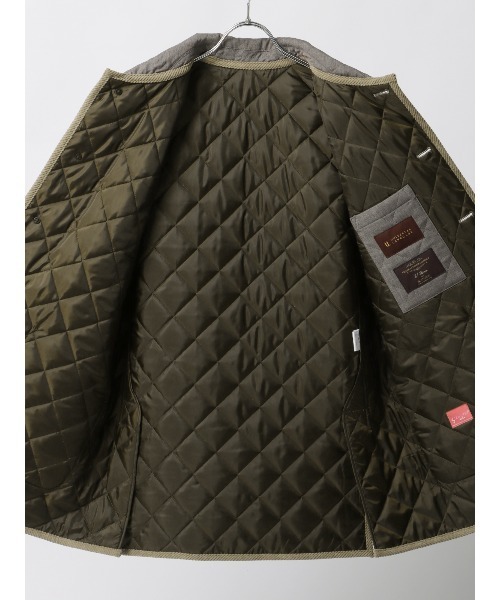 SUIT SQUARE(スーツスクエア)の「キルティングアウター CANONICO 21μPRUNELLE ウール 無地(その他アウター・メンズ・グリーン/ベージュ/ネイビー/チャコールグレー・S/M/L/LL)」の21枚目の写真