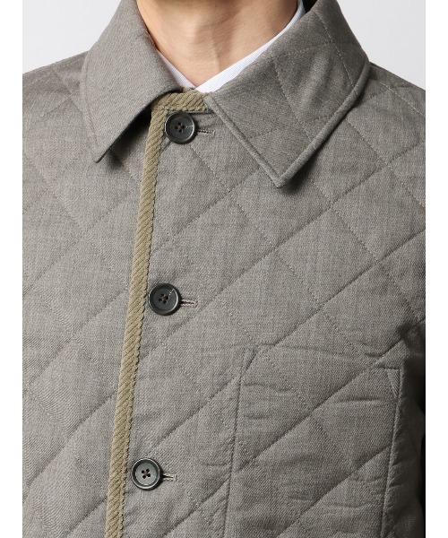 SUIT SQUARE(スーツスクエア)の「キルティングアウター CANONICO 21μPRUNELLE ウール 無地(その他アウター・メンズ・グリーン/ベージュ/ネイビー/チャコールグレー・S/M/L/LL)」の22枚目の写真