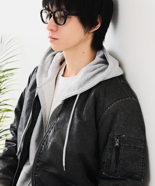 UNIIT(ユニット)の「【UNIIT/ユニット】 ヴィンテージライクナイロン オーバーサイズMA-1 古着加工(MA-1・メンズ・スミクロ/カーキ・LARGE/X-LARGE/MEDIUM)」の1枚目の写真