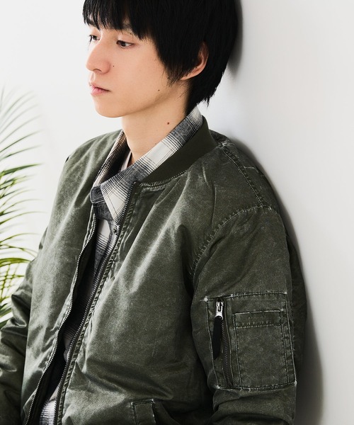 UNIIT(ユニット)の「【UNIIT/ユニット】 ヴィンテージライクナイロン オーバーサイズMA-1 古着加工(MA-1・メンズ・スミクロ/カーキ・LARGE/X-LARGE/MEDIUM)」の13枚目の写真